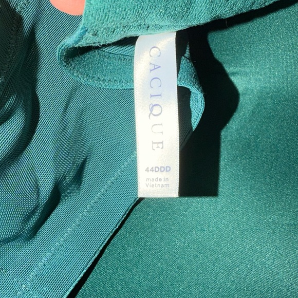 Cacique Lane Bryant Emerald Lace Max Boost Plunge Bra - Picture 9 of 10